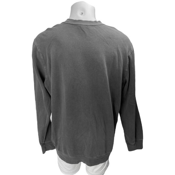 Eddie Bauer Men's Dark Gray Long Sleeve Fleece Crew Neck Sweatshirt Top Size XLT - Picture 2 of 4